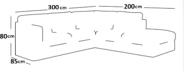 Sweedish Wood L-Shape Sofa