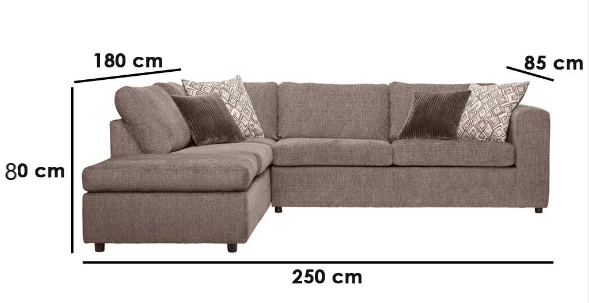 Swedish wood and Burlap L-shape sofa