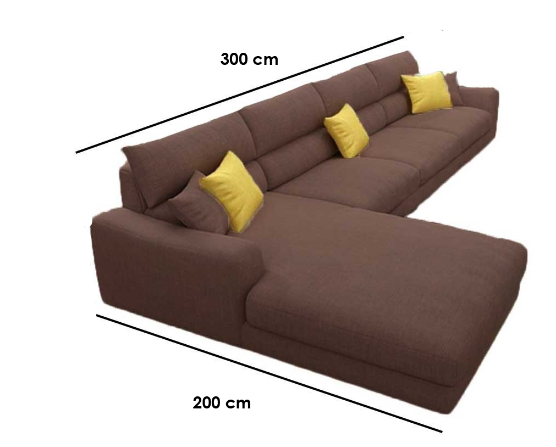 Swedish wood and Chanel L-shape sofa