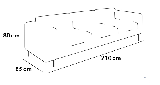 Sofa 85×210×80 cm