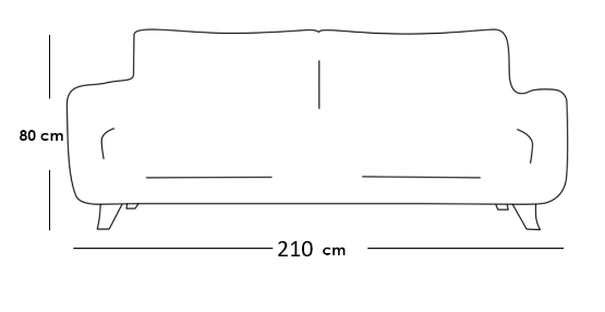 Sweedish wood 3 Seaters Sofa