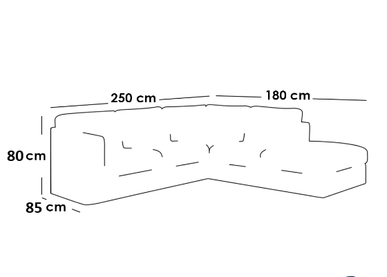 Polyester and Sweedish Wood Sofa