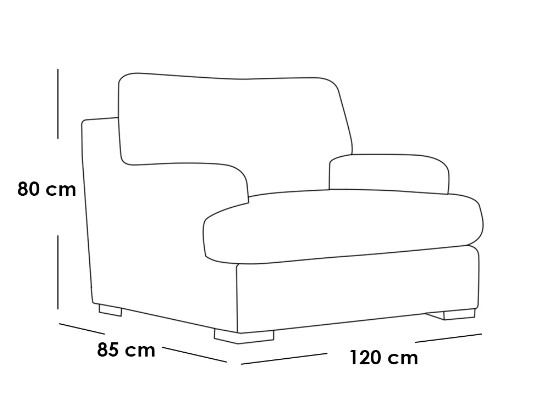 Swedish and Bucklet Arm Chair