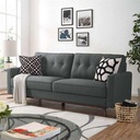 Polyester and Sweedish Wood 3 Seaters Sofa 
