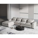 Swedish Wood and MDF with Sackcloth L-shape sofa
