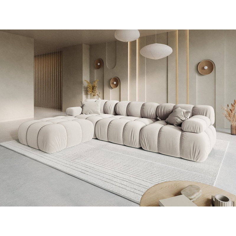 Swedish and velvet L-Shape Sofa 