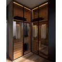 Counter Wood Dressing Black and Beige - 110x200x50 cm