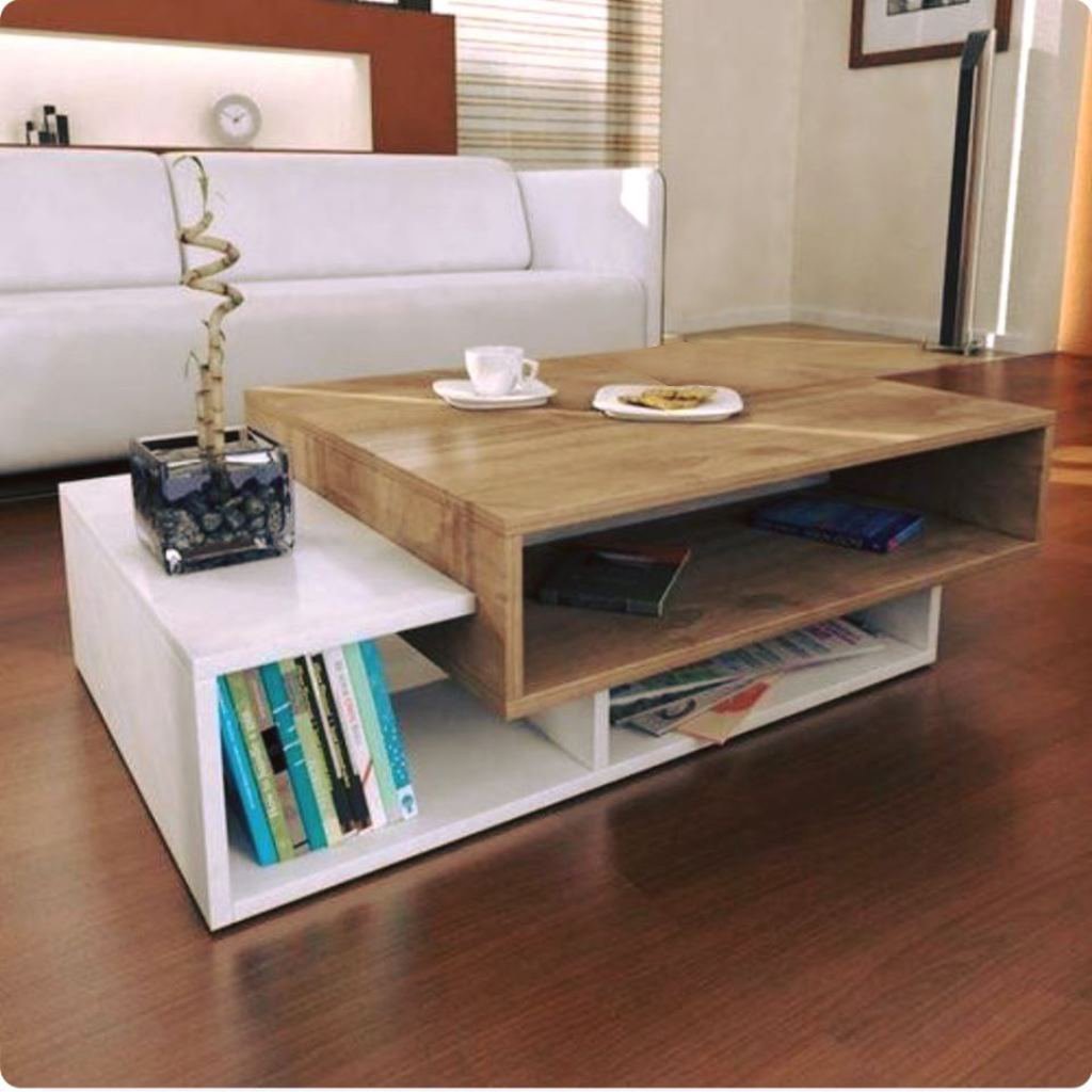 Center Table 43×110×55 cm - Begie & White