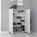 MDF Shoe Rack 6 Shelves White - 80x35x90 cm