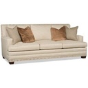 Swedish MDF wood and linen 3 Seater Sofa - Beige