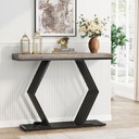 Iron and Alternative Marble Console - 130x40x100 cm