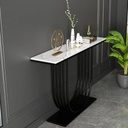 Iron, MDF and Marble wood Console - 140x40x100 cm