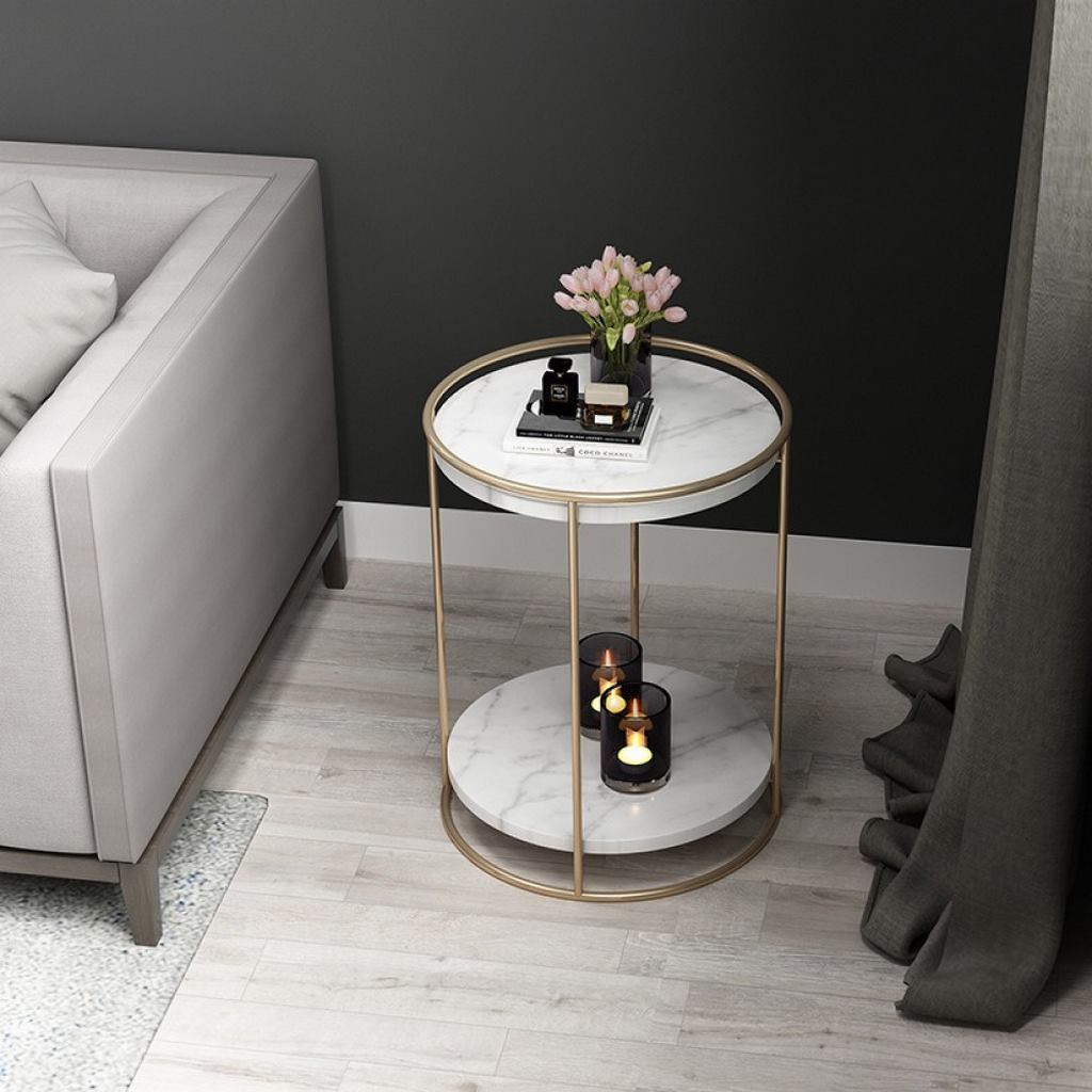 Side Table 40×55 cm - Black & Gold