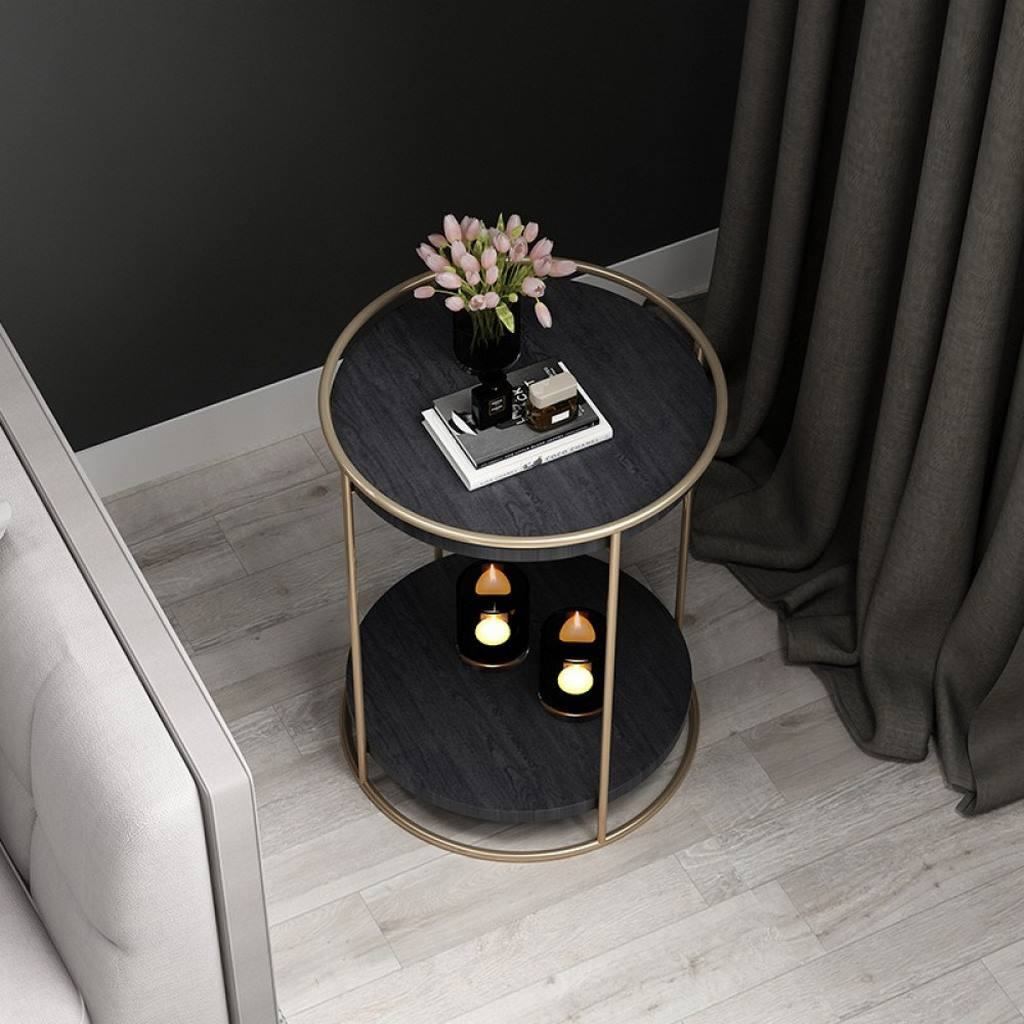 Side Table 40×55 cm - Black & Gold