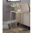 Side Table 65×25×35 cm - Gold & Transparent 