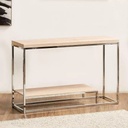 Console 90×130×40 cm - Beige & Silver 