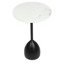 Side Table 35x55 cm - White & Black 