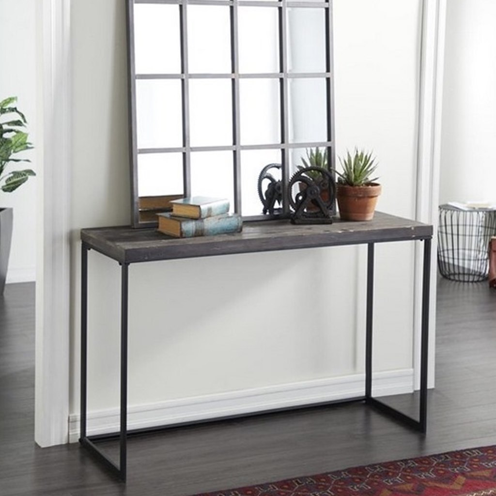 Console 90×130×40 cm - Grey & Black 