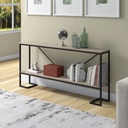 Engineered Wood and Iron Console Black and Beige - 160x35x90 cm