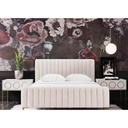 MDF Wood & Sackcloth Super King Bed - Beige