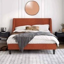 Swedish MDF and burlap Bed  - Orange & Black