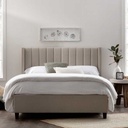 Swedish MDF & Sackcloth Bed - Beige and Black