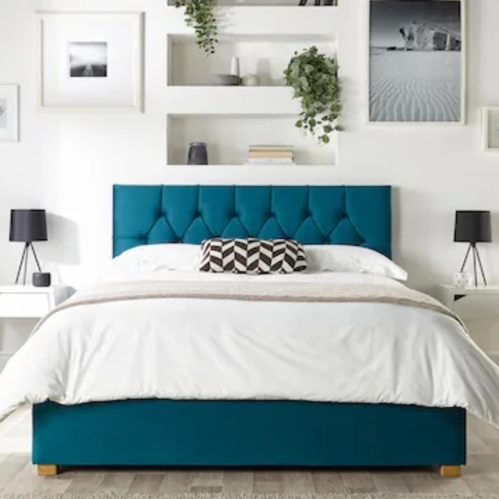 Swedish Wood and Linen Bed - Multi color