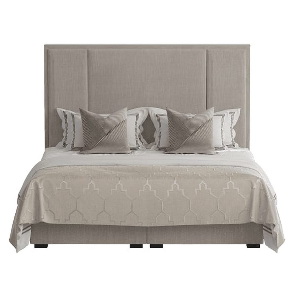 Linen Super King Bed  - Grey