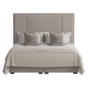 Linen Super King Bed  - Grey