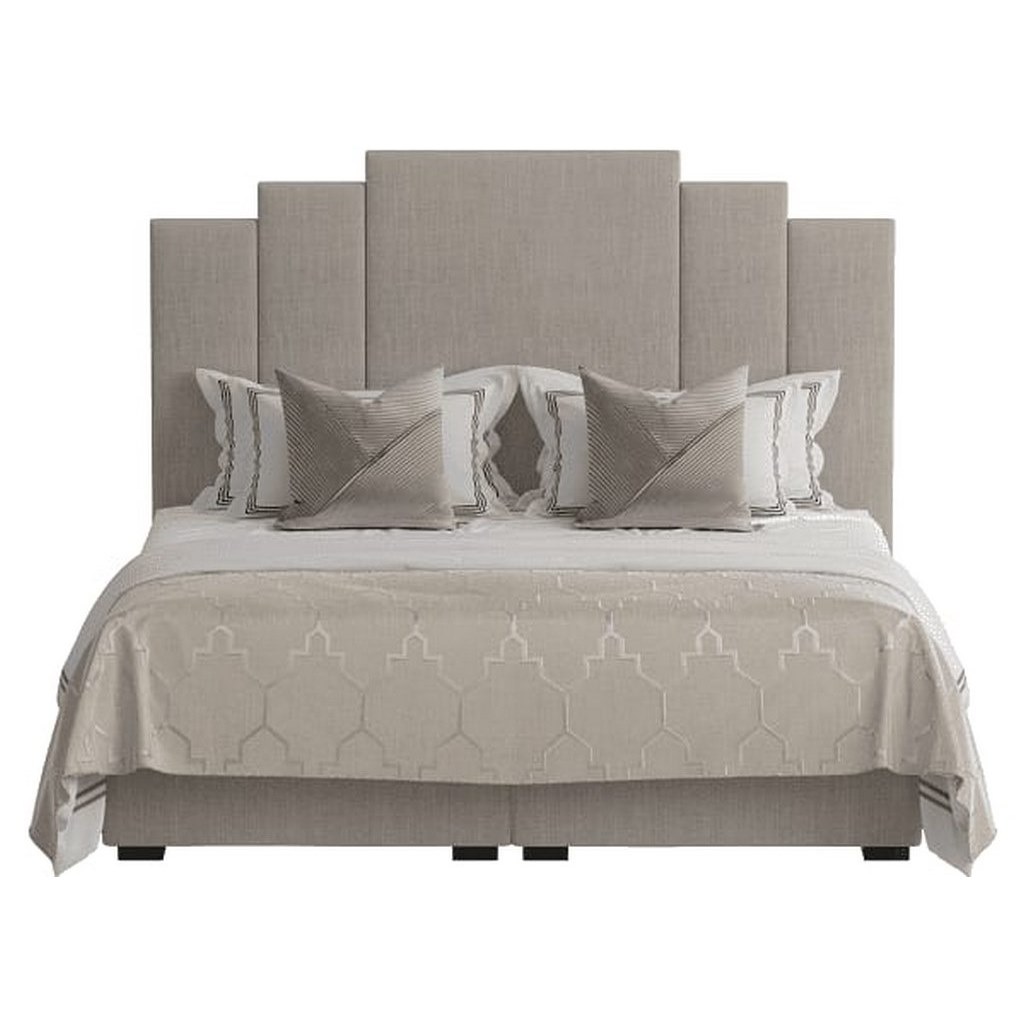 Linen Super King Bed  - Grey