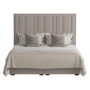 Linen, Swedish and Beech wood Bed - Grey