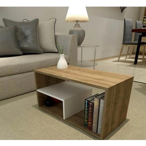 [Batch 9001002] MDF Center table White and brown - 40x50x80 cm