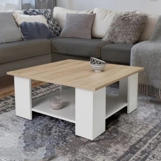 [Batch 9001002] Center Table 40×80×80 cm - Begie & White