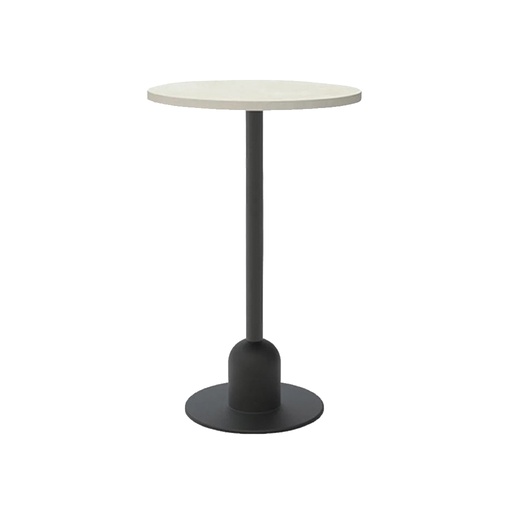 [Batch 9001003] Iron, MDF and Marble wood Side Table Black and White - 35x35x60 cm