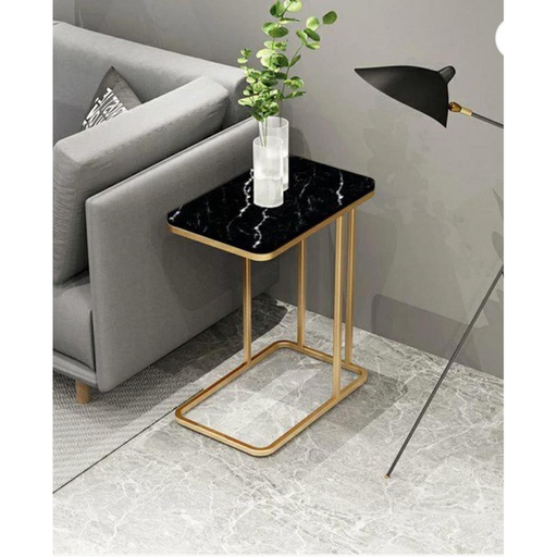 [AZAMCO1922] Side Table 50×30×58 cm - Black & Gold