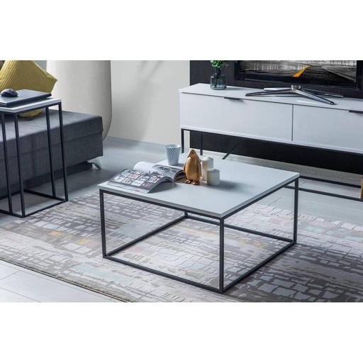 [AZAMCO1925] Coffee Table 70×70×40 cm - Black & White