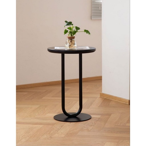 [OAKLY231] Metal Side Table Black - 35x55 cm