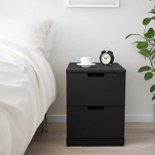 [OAK187772] Bedside Table 50x40x60 cm - Black 