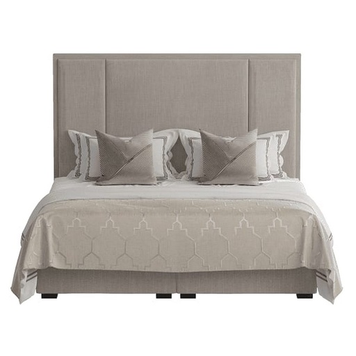 Linen Super King Bed  - Grey