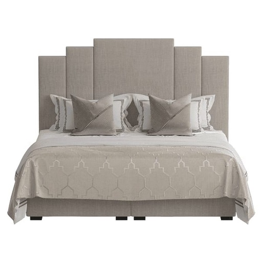 Linen Super King Bed  - Grey