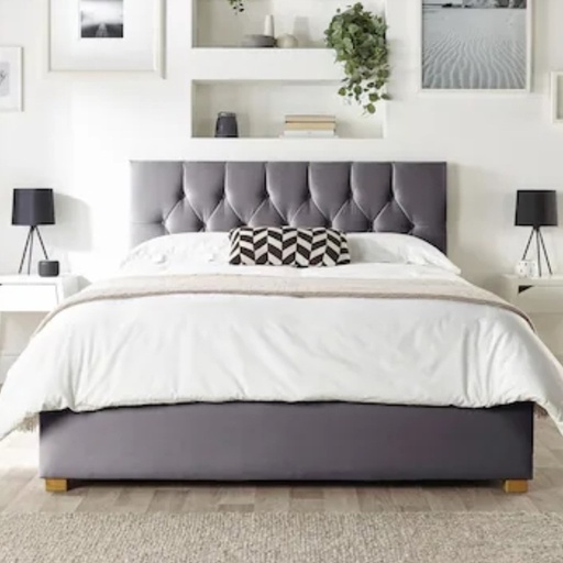 سرير خشب سويدي و كتان - متعدد الألوان 